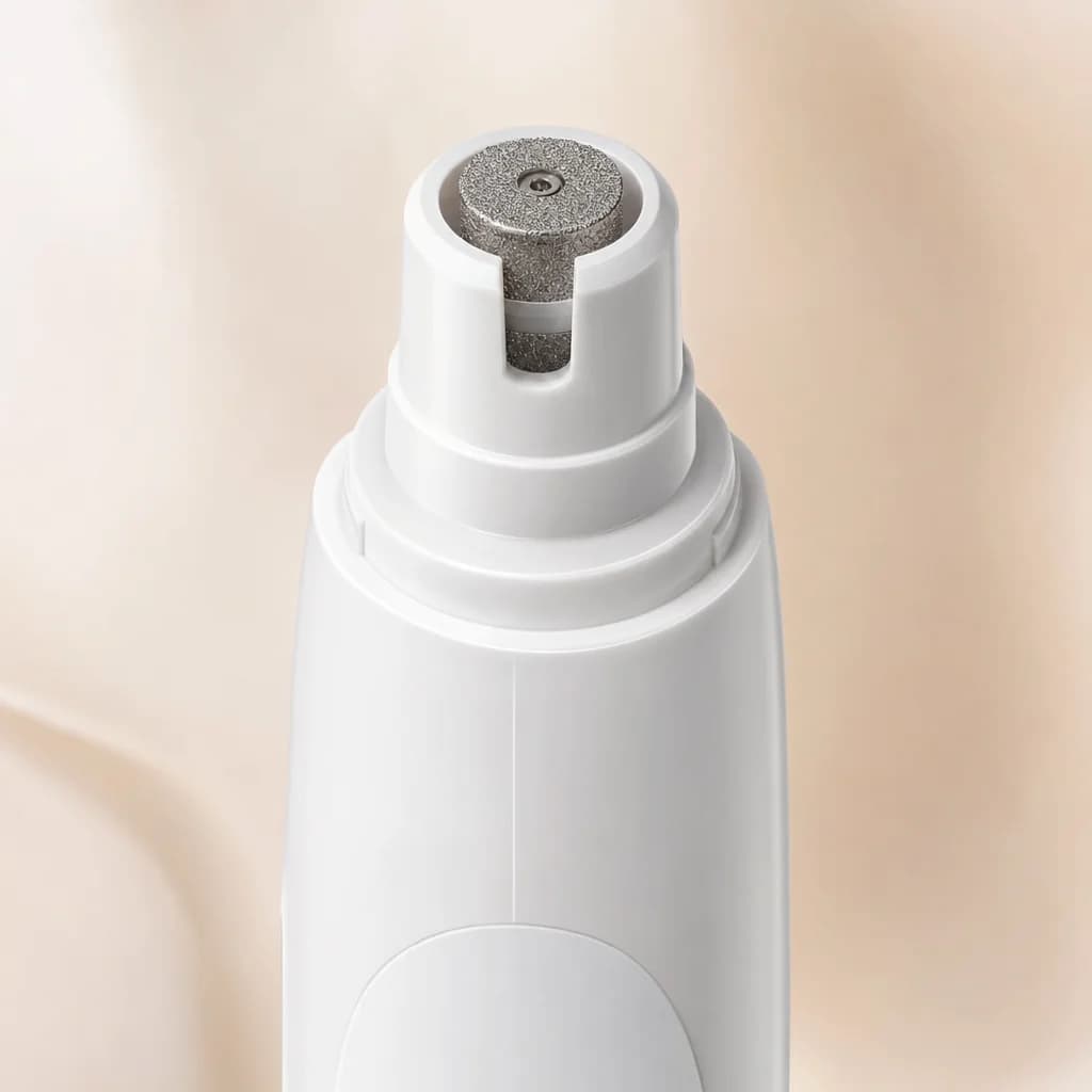 Quiet pet nail grinder displayed in a warm home setting